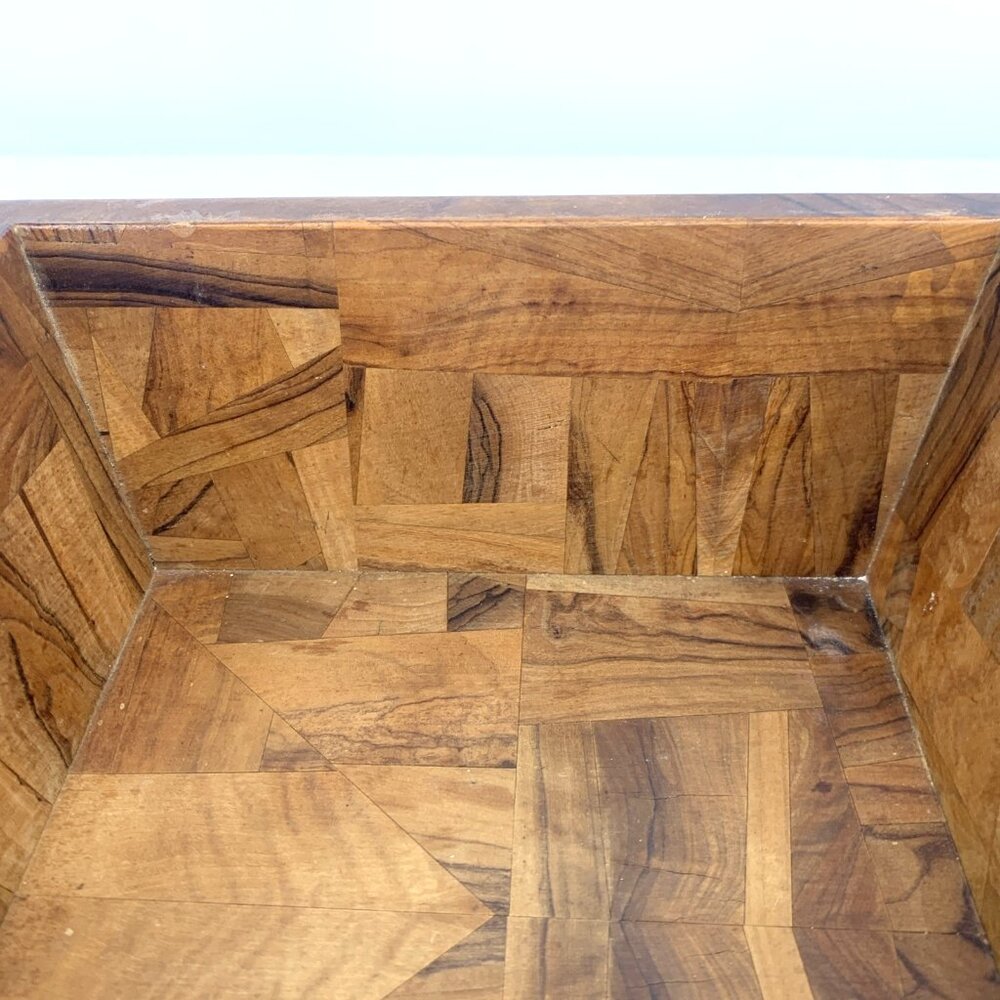 Handmade Segmented Wood Bowl Square 9" Vintage MCM - Picture 3 of 11